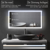 Badkamerspiegel met verlichting - Wandspiegel - 120x60 cm - Aquamarin